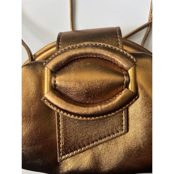 Banana Republic Mini Stella Cloud Clutch in Metallic Bronze/ made in Italy - Picture 9 of 11